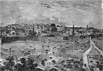 Святая Земля. Иерусалим. С гравюры XIX века