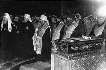 Казанский собор. Святейший Патриарх Алексий II и Митрополит Иоанн, 